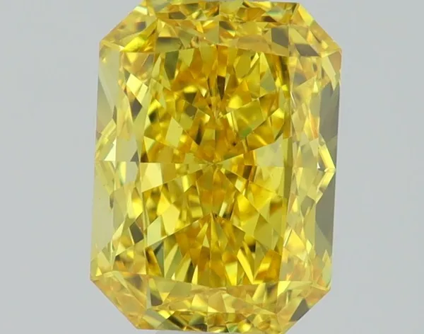 1.07ct RADIANT Fancy Vivid Yellow VS1 Coloured Lab diamond