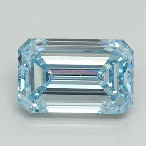 1.09ct EMERALD Fancy Intense Blue VVS2 Coloured Lab diamond