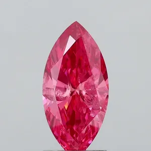 1.65ct MARQUISE Fancy Vivid Pink I1 Coloured Lab diamond