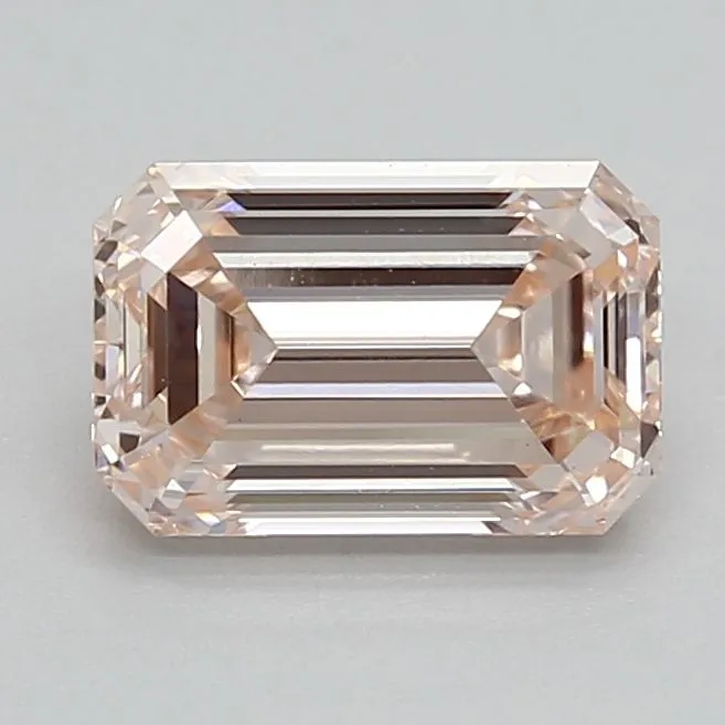 1.03ct EMERALD Fancy Brownish Pink VS1 Coloured Lab diamond