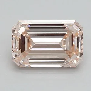 1.03ct EMERALD Fancy Brownish Pink VS1 Coloured Lab diamond
