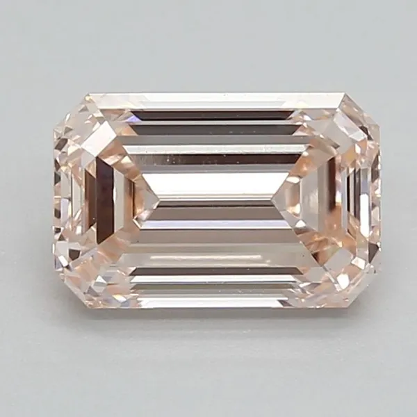 1.03ct EMERALD Fancy Brownish Pink VS1 Coloured Lab diamond