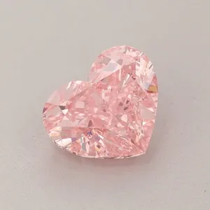 1.39ct HEART Fancy Vivid Pink VS1 Coloured Lab diamond