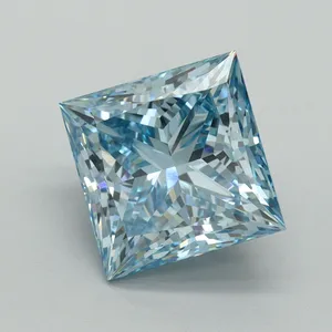 5.07ct PRINCESS Fancy Vivid Blue VVS2 Coloured Lab diamond