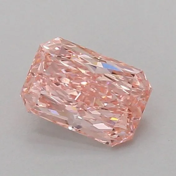 0.83ct RADIANT Fancy Vivid Pink VVS2 Coloured Lab diamond