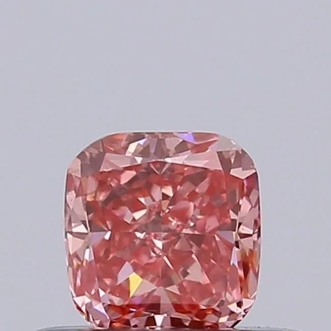 0.31ct CUSHION Fancy Vivid Pink VS2 Coloured Lab diamond