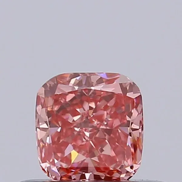 0.31ct CUSHION Fancy Vivid Pink VS2 Coloured Lab diamond