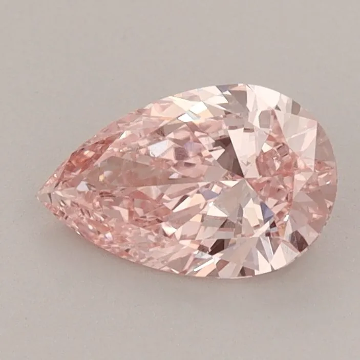 0.74ct PEAR Fancy Vivid Pink VS2 Coloured Lab diamond