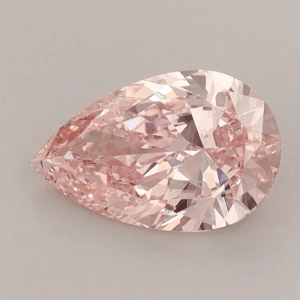 0.74ct PEAR Fancy Vivid Pink VS2 Coloured Lab diamond