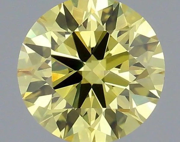 0.46ct ROUND Fancy Vivid Yellow VVS2 Coloured Lab diamond