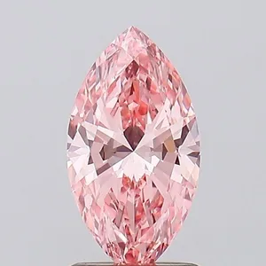 1.27ct MARQUISE Fancy Vivid Pink VVS2 Coloured Lab diamond