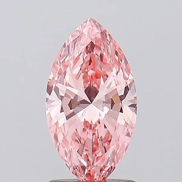 1.27ct MARQUISE Fancy Vivid Pink VVS2 Coloured Lab diamond