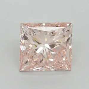 1.66ct PRINCESS Fancy Intense Pink VS1 Coloured Lab diamond