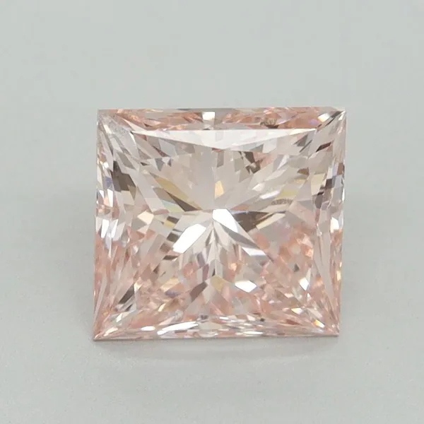 1.66ct PRINCESS Fancy Intense Pink VS1 Coloured Lab diamond