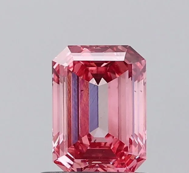 1.08ct EMERALD Fancy Vivid Pink VS2 Coloured Lab diamond