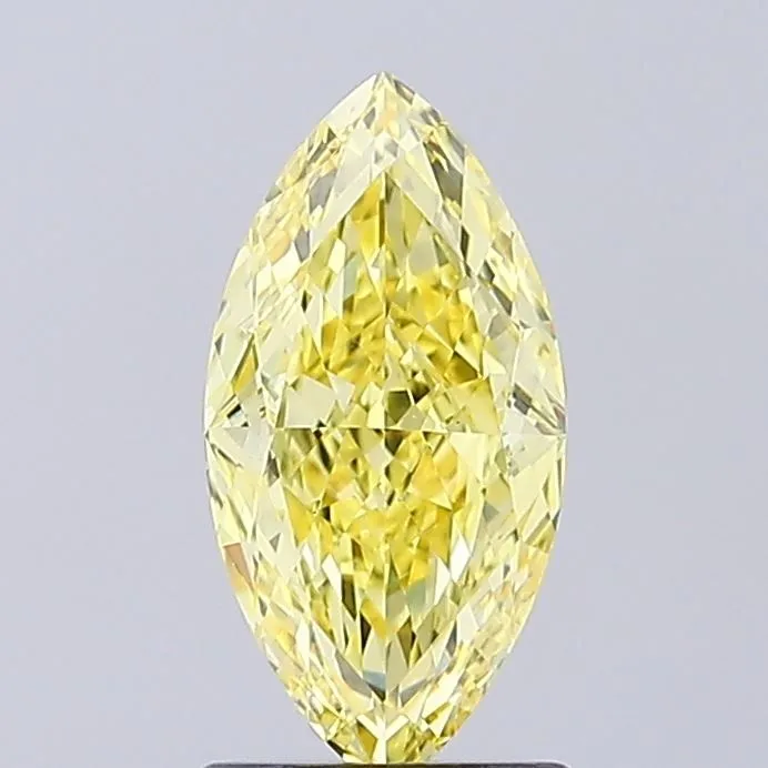 1.35ct MARQUISE Fancy Intense Yellow VS1 Coloured Lab diamond