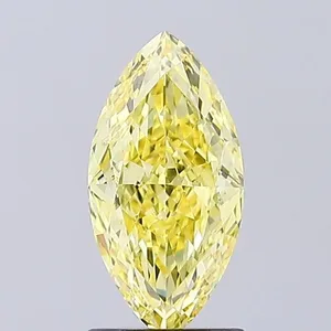 1.35ct MARQUISE Fancy Intense Yellow VS1 Coloured Lab diamond
