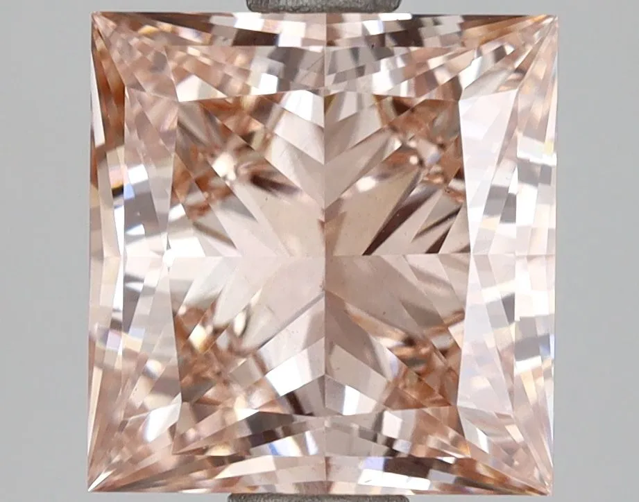 3.00ct PRINCESS Fancy Intense Brownish Pink VS2 Coloured Lab diamond