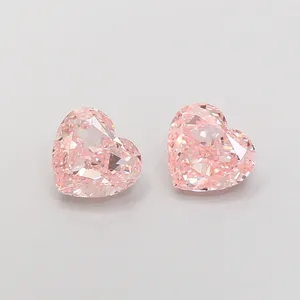 1.3ct HEART Fancy Vivid Pink VVS2 Coloured Lab diamond