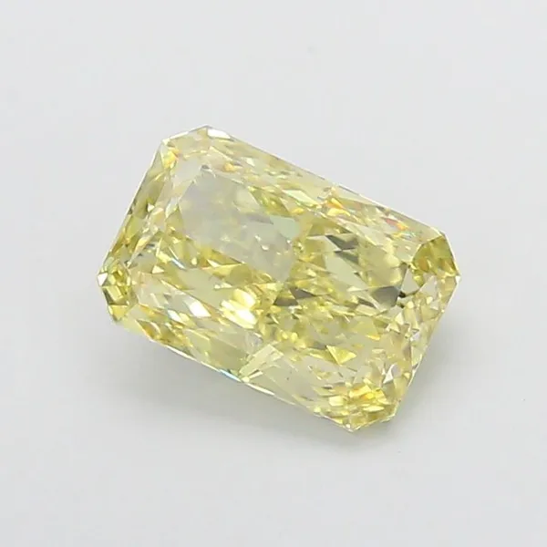 1.1ct CUSHION Fancy Yellow VVS2 Coloured Lab diamond