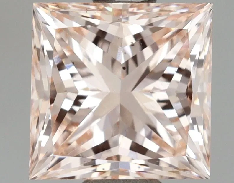 1.50ct PRINCESS Fancy Pink VS2 Coloured Lab diamond