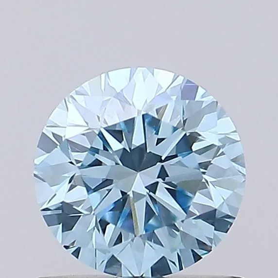 0.70ct ROUND Fancy Vivid Blue VS1 Coloured Lab diamond