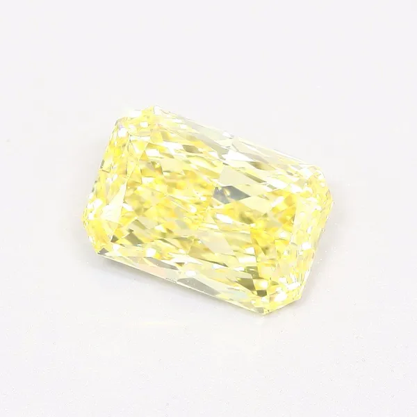 0.96ct RADIANT Fancy Vivid Yellow VS1 Coloured Lab diamond