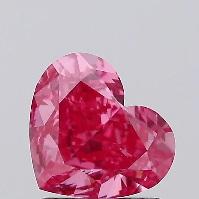 1.23ct HEART Fancy Vivid Pink VS1 Coloured Lab diamond