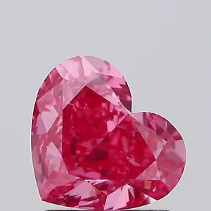 1.23ct HEART Fancy Vivid Pink VS1 Coloured Lab diamond