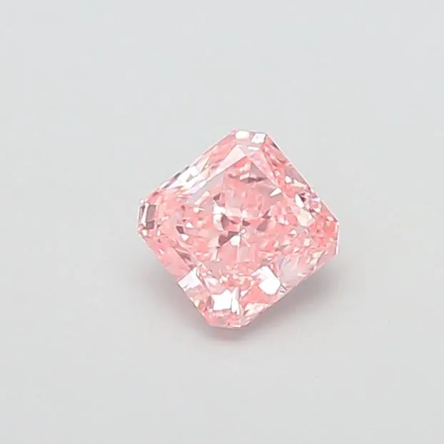 0.97ct RADIANT Fancy Vivid Pink VVS2 Coloured Lab diamond