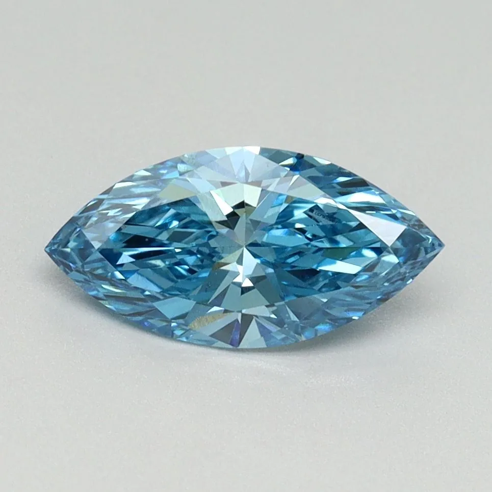 1.01ct MARQUISE Fancy Vivid Blue VS1 Coloured Lab diamond