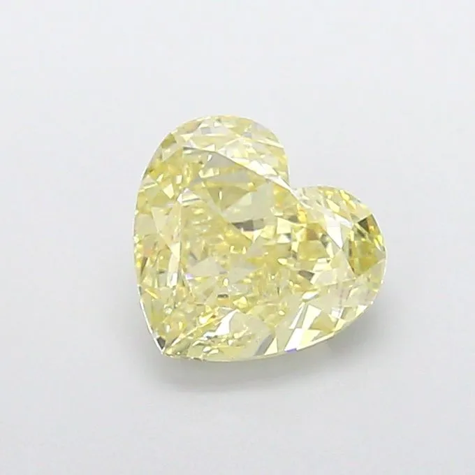 1.59ct HEART Fancy Yellow VS1 Coloured Lab diamond