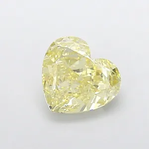 1.59ct HEART Fancy Yellow VS1 Coloured Lab diamond