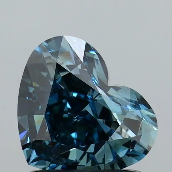 1.06ct HEART Fancy Deep Blue VS2 Coloured Lab diamond