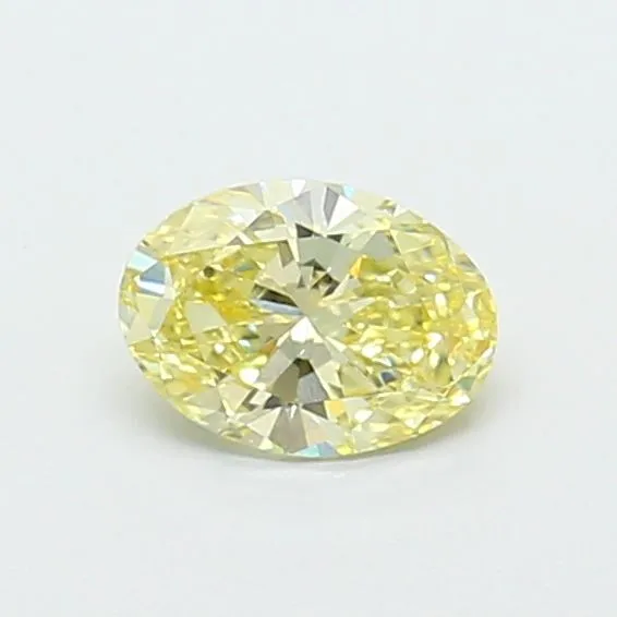 0.65ct OVAL Fancy Yellow VS1 Coloured Lab diamond