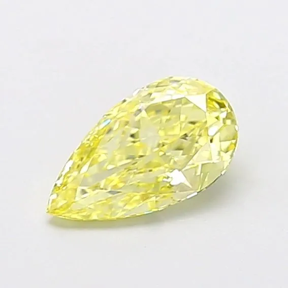 0.96ct PEAR Fancy Intense Yellow VS1 Coloured Lab diamond