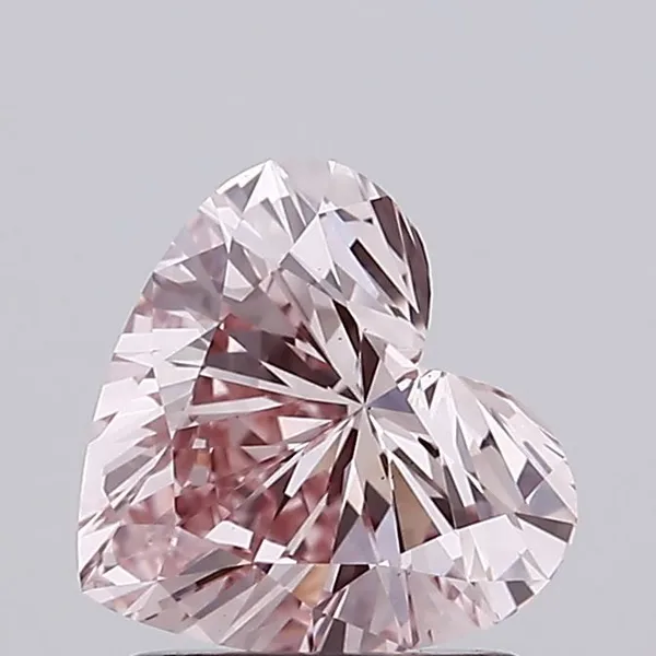 1.15ct HEART Fancy Brown Pink VS1 Coloured Lab diamond