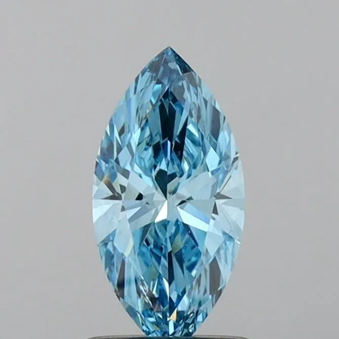 0.79ct MARQUISE Fancy Vivid Blue VS1 Coloured Lab diamond