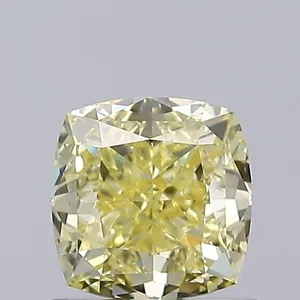 1.07ct CUSHION Fancy Yellow VVS2 Coloured Lab diamond