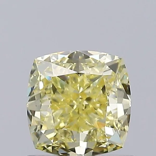 1.07ct CUSHION Fancy Yellow VVS2 Coloured Lab diamond
