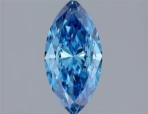 1.15ct MARQUISE Fancy Vivid Blue VVS2 Coloured Lab diamond