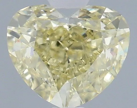 1.05ct HEART Fancy Light Yellow VS1 Coloured Lab diamond