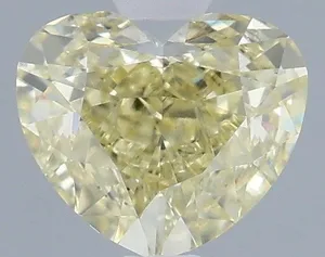 1.05ct HEART Fancy Light Yellow VS1 Coloured Lab diamond