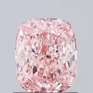 1.01ct CUSHION Fancy Vivid Pink VVS2 Coloured Lab diamond