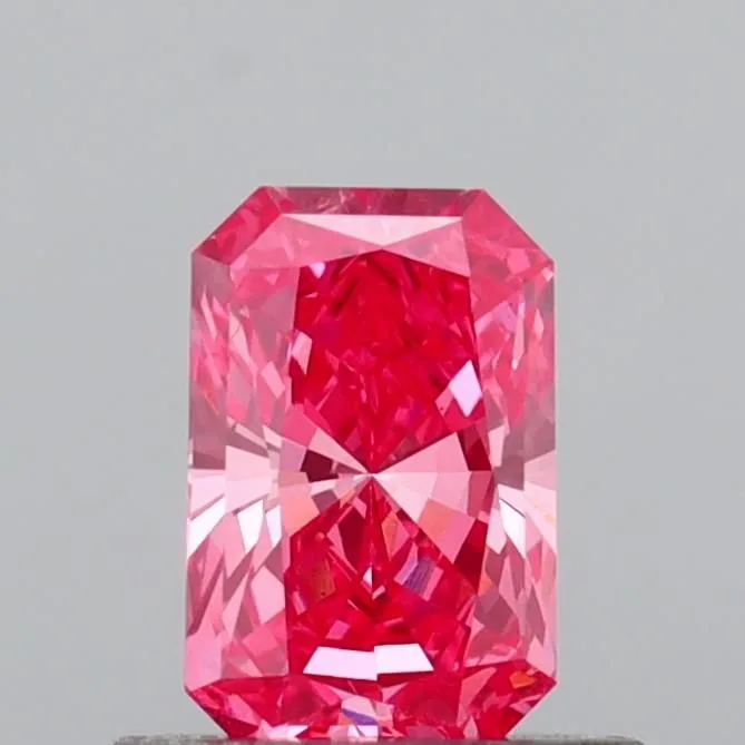 0.64ct RADIANT Fancy Vivid Pink VS1 Coloured Lab diamond