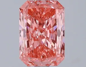 1.27ct RADIANT Fancy Vivid Pink VS1 Coloured Lab diamond
