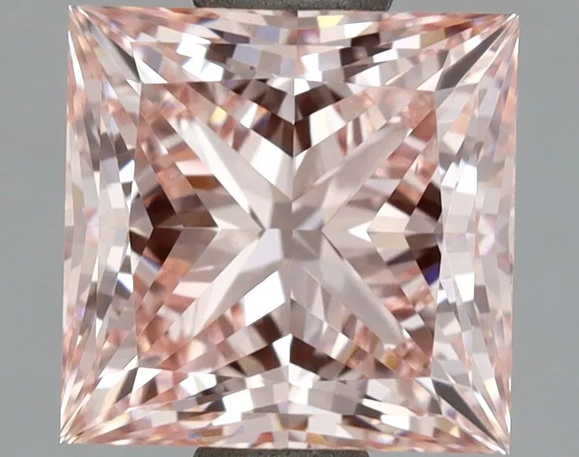 2.05ct PRINCESS Fancy Intense Pink VVS2 Coloured Lab diamond