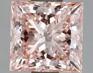 2.05ct PRINCESS Fancy Intense Pink VVS2 Coloured Lab diamond
