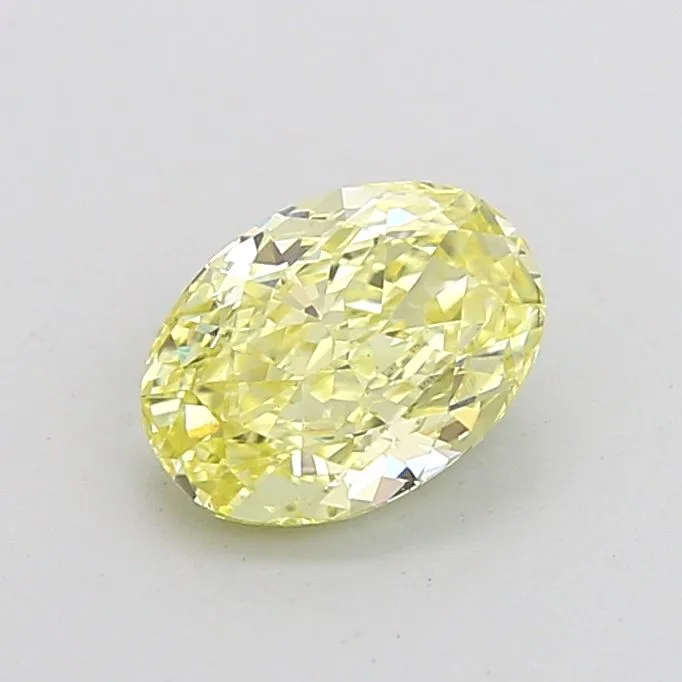 1.07ct OVAL Fancy Intense Yellow VS1 Coloured Lab diamond