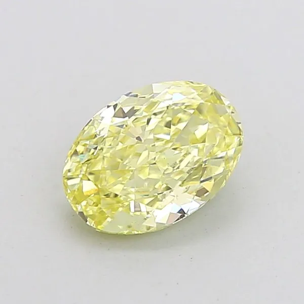 1.07ct OVAL Fancy Intense Yellow VS1 Coloured Lab diamond